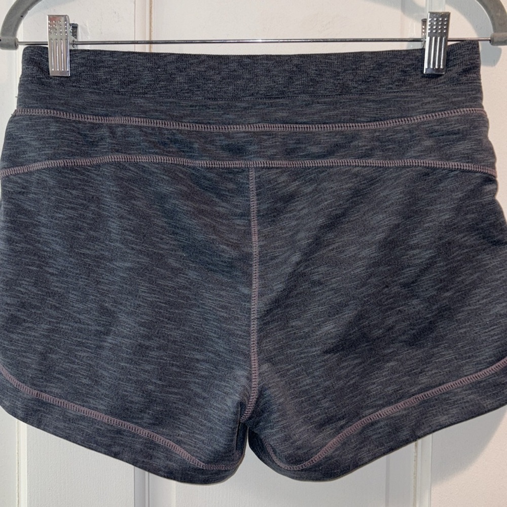 Athleta 2/$30 Knit Drawstring Shorts Size XS Heather Grey / Dark Heather Grey - Picture 3 of 13